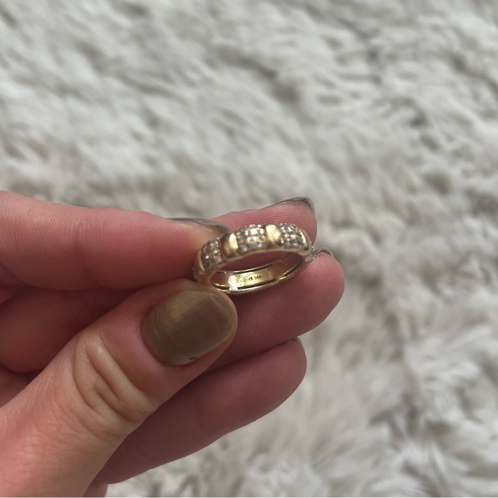 Mejuri pave diamond soft Charlotte ring size 5 - Picture 8 of 10
